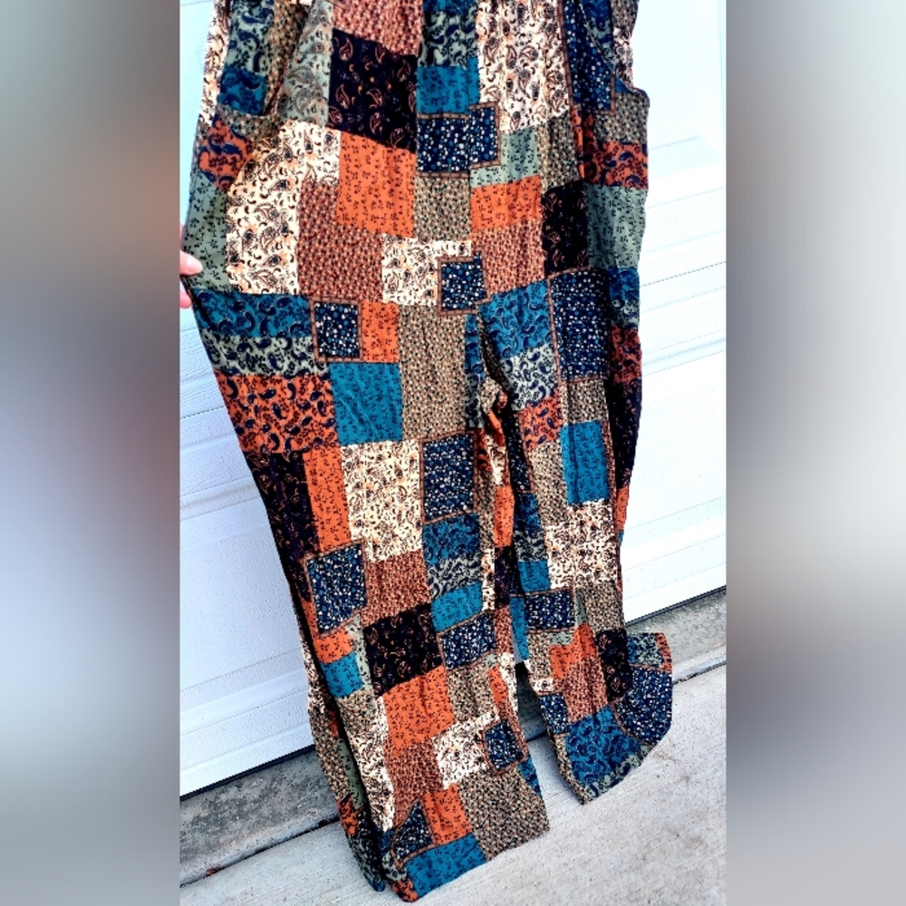 BloomChic Multicolor Patchwork Overall Jumpsuit N… - image 5